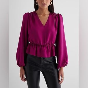 Express Peplum Longsleeve Top